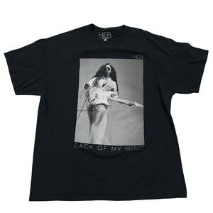 H.E.R. Back of My Mind Size XL Black Tee (Retail $30)